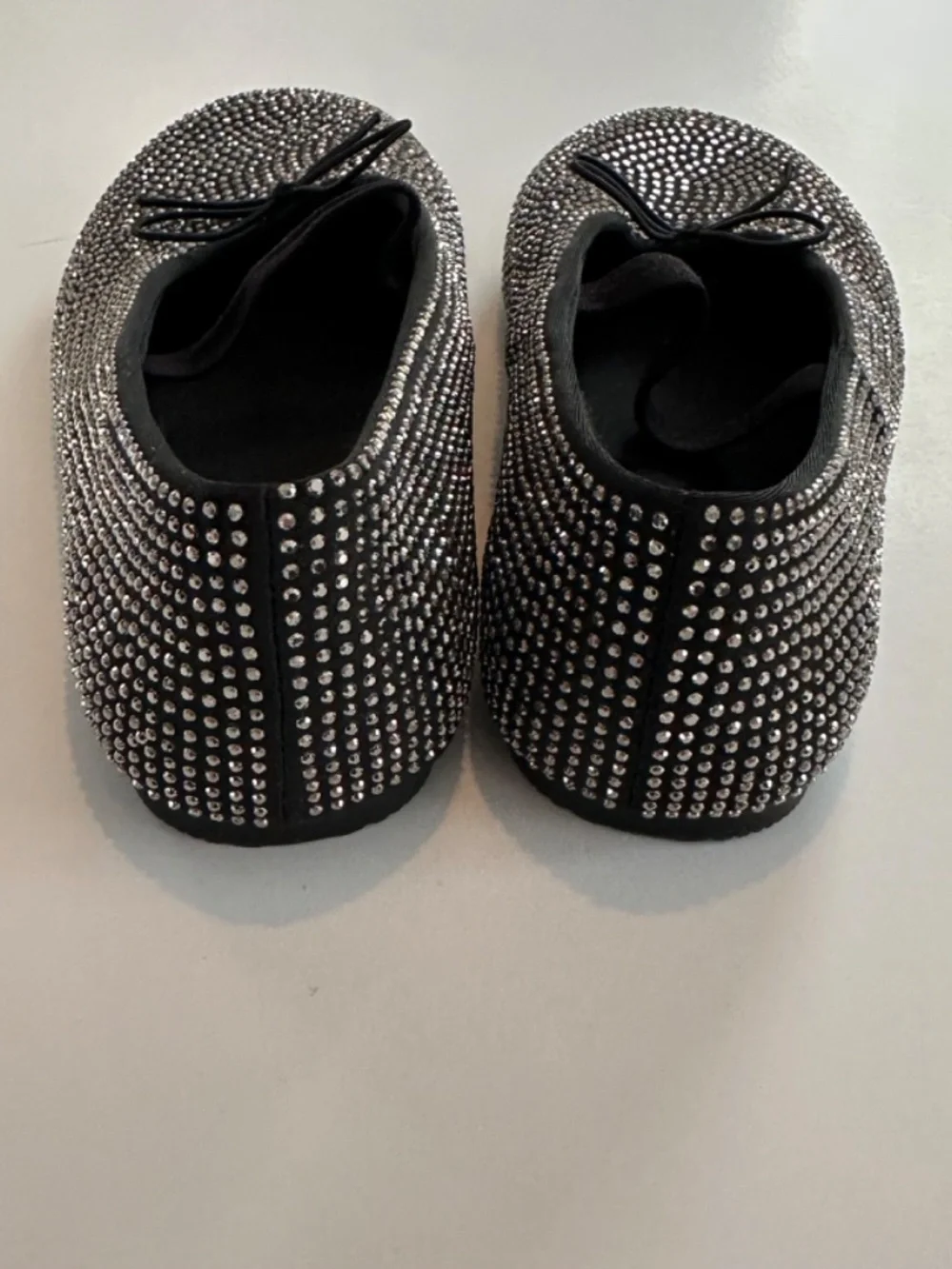Zara | Black Rhinestone Ballet Flats | Size 29